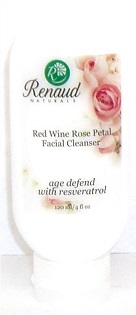 Red Wine Rose Petal Facial Cleanser age defend with Resveratrol