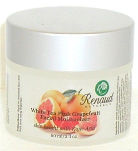 White Tea Pink Grapefruit Facial Moisturizer skin bright with kojic acid